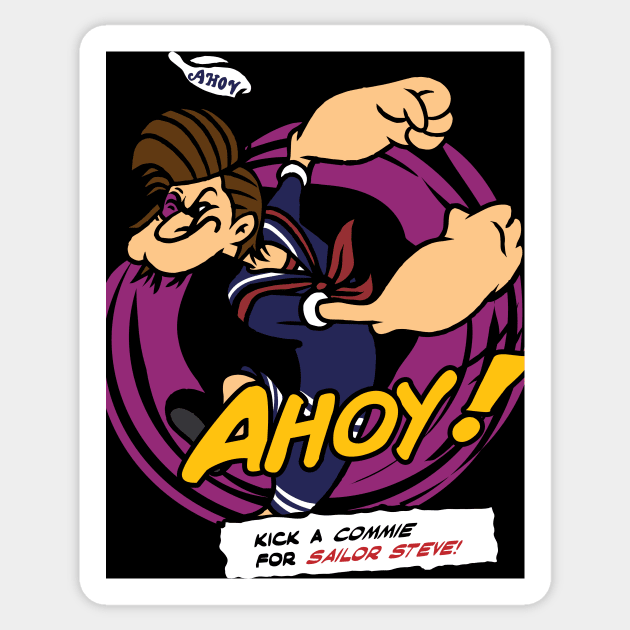 Ahoy! Sailor Steve Sticker by designedbydeath